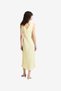 Women's Bernice Satin Twill Butter Yellow Midi Slip Dress - 5