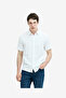Men's White Ss Open Weave Shirt