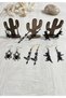 Black Earring Set (3 Pairs)