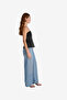 Women's Black York Satin Strapls Peplum Top - 3