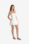 Women's Summer White Svea Flrl Eyelt Mini Flr Dress - 4