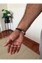 Wide Plate Men's Bracelet, Steel Parts Are Rust-Proof. 20-21 cm Fits the Wrist-023 - 4