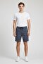 Men Solid Inseam 9 Chino Shorts, Dusty Navy - 2