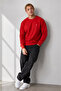 Red Oversize Cotton Men's Sweatshirt - 6