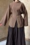 Dark Mink Waist Detailed Lemina Tunic - 5