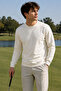 Ecru Embroidered Standard Men's Sweatshirt - 4