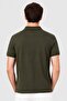 Men Classic Fit Brand Logo Short Sleeve Polo Shirt, Olive - 4