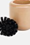 Stoneware Toilet Brush With Base, Brown - 3