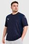 Men Slim Fit Short Sleeve Team Cup Football Jersey, Navy - 3