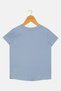 Toddlers Girl Crew Neck Short Sleeve Graphic Print T-Shirt, Dusty Blue - 3