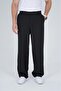 Pleated baggy fabric trousers