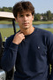 Navy Blue Embroidered Standard Men's Sweatshirt - 2