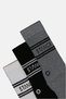 Men 3 Pairs Brand Logo Crew Socks, Multicolor - 3