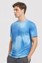 Men Sportswear Fit Short Sleeve Brand Logo Training T-Shirt, Blue - 3