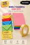 Colorful Mini Envelopes 50 Pieces (5 Different Colors) |   A5 Colored Paper 50 Pieces and 1 Piece of 33-Meter Transparent Tape Hobby Set