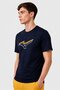 Men Sportswear Fit Short Sleeve Outdoor T-Shirt, Navy - 3