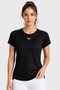 Women Sportswear Fit Short Sleeve Training Top, Black
