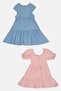 Kids Girl 2 Pcs Floral Print Dresses, Multicolor - 2