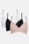 Women 3 Pcs Padded Brand Logo Convertible Bra, Multicolor - 2