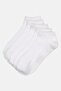Men 5 Pairs Solid Ankle Socks, White