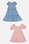 Kids Girl 2 Pcs Floral Print Dresses, Multicolor - 3
