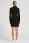 Women Embroidered Logo Long Sleeve Outdoor Dress, Black - 2