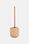 Stoneware Toilet Brush With Base, Brown