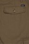 Men Solid Cargo Shorts, Olive - 5