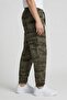 Men Regular Fit Textured Jogger Pants, Dark Olive - 3