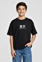 Kids Boy Short Sleeve Graphic Print T-Shirt, Black