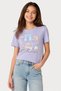 Kids Girl Crew Neck Short Sleeve Graphic Print T-Shirt, Lavender