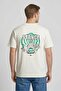 Men Crew Neck Short Sleeve Graphic Print T-Shirt, White - 4