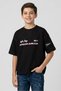 Kids Boy Short Sleeve Graphic Print T-Shirt, Black