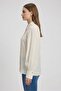 Boss Women Pointed Collar Long Sleeve Solid Shirt, Ivory - 3