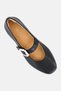 Women Delicato Crystal Adjustable Buckle Flats, Black - 3