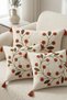 Nature Wreath Punch Embroidered 3-Piece Throw Pillow Cover Set - 5