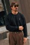 Black Loose Fit Comfortable Men's Sweatshirt - 5