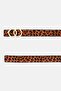 Women Animal Print Buckle Belt, Multicolor - 2