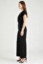 Boss Women V-Neck Solid Cap Sleeve Jumpsuit, Black - 3