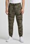Men Regular Fit Textured Jogger Pants, Dark Olive