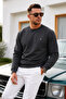 Smoked Plain Sleeve Regular Men's Sweatshirt - 3