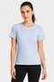 Women Sportswear Fit Short Sleeve Training T-Shirt, Light Blue