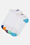 Men 5 Pairs Brand Logo Ankle Socks, White