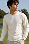 Ecru Embroidered Standard Men's Sweatshirt - 6