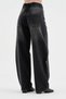 Women's Balloon Fit Design Jeans with Lace-Up Detail on the Back - 2