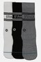 Men 3 Pairs Brand Logo Crew Socks, Multicolor