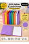 Lila A5 4-Ring Folder Hobby Set – 50 Mini Colored Envelopes and 50 A5 Colored Papers – 8 Color Options - 2