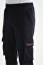 Navy Blue Men's Cargo Pocket Jogger with Elastic Waist at the Bottom - 6