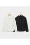 2-Piece Modern Stylish Double Pocket Lycra Steel Interlock Women's Shirt with Tie Front and Laces