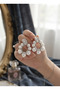 Brass Silver Color Waterway Zircon Stone Pearl Hoop Model Earrings - 3